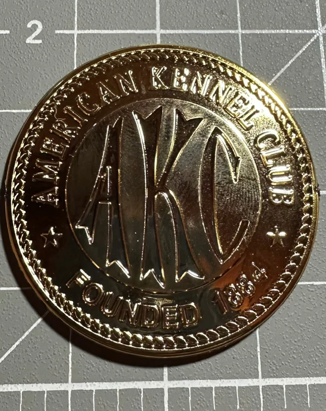 2.25" AKC Gold Coin